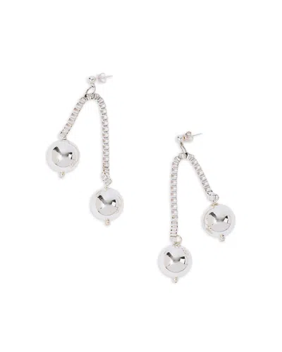 Pearl Octopuss.y Pearl Octopuss. Y Chained Sphere Drop Earrings In Silver