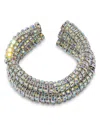Pearl Octopuss.y Pearl Octopuss. Y Cleopatra Crystal Cuff Bracelet In Silver Plated In Silver