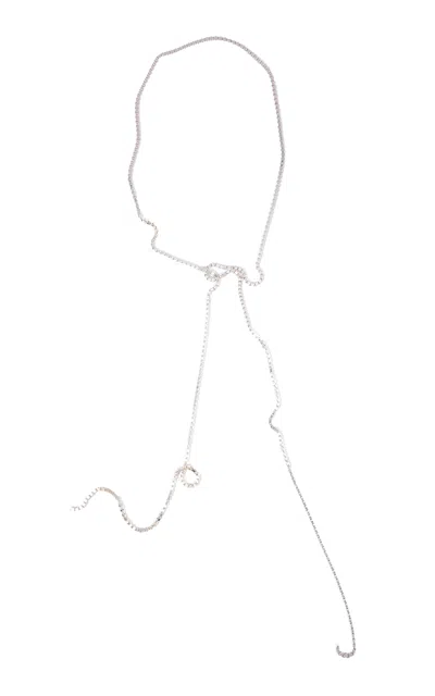 Pearl Octopuss.y Silver Box Chain Wrap Necklace
