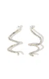 Pearl Octopuss.y Skinny Viper Earrings In Silver