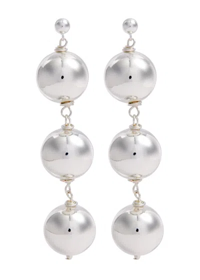 Pearl Octopuss.y Sterling Silver Sphere Drop Earrings