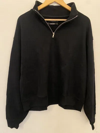 Pre-owned Pearled Ivory 1/4 Zip Sweatshirt In Black