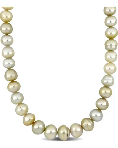 Pearls 14k 0.06 Ct. Tw. Diamond 12-15mm Pearl Necklace In Multi