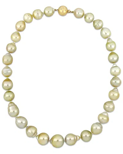 Pearls 14k 0.06 Ct. Tw. Diamond 12-16mm Pearl Necklace