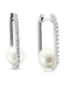 Pearls 14k 0.36 Ct. Tw. Diamond Hoops