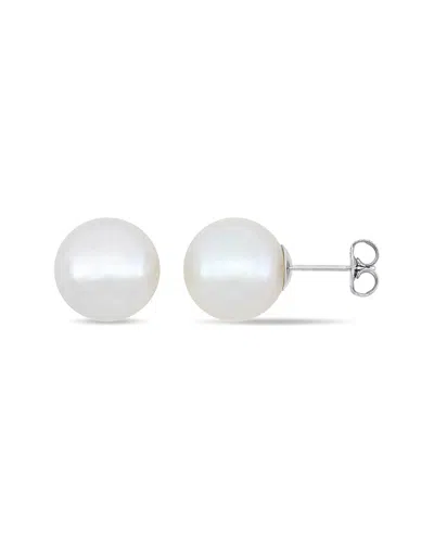 Pearls 14k 11-12 Mm Pearl Studs In White