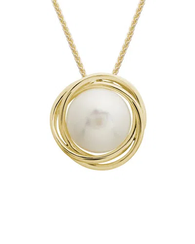 Pearls 14k 11mm Button Freshwater Pearl Necklace