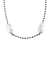 Pearls 14k 32.31 Ct. Tw. Diamond 12-25mm Pearl Beaded Necklace