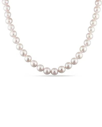 Pearls 14k 7-7.5mm Pearl Necklace In Silver