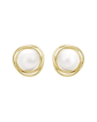 PEARLS 14K PEARL STUDS 8MM