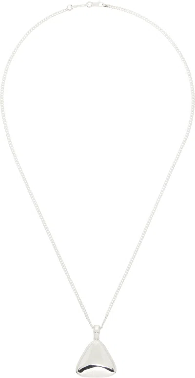 Pearls Before Swine Silver Blot Pendant Necklace In Metallic