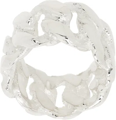 Pearls Before Swine Silver Xl Link Ring In .925 Silver