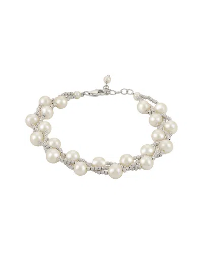 Pearls Dnu 0 Units Sold Imperial Brillance Silver 4-7mm Freshwater Pearl Bracelet In Neutral