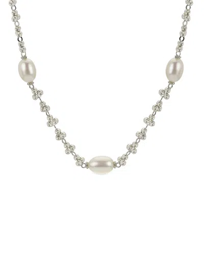 Pearls Dnu 0 Units Sold Imperial Brillance Silver 8-9mm Freshwater Pearl Necklace In Gray