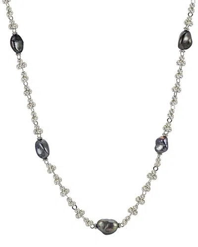 Pearls Dnu 0 Units Sold Imperial Silver 8-9mm Pearl Necklace In Gray