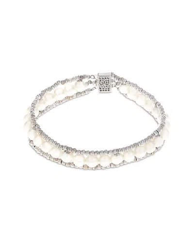 Pearls Imperial Brillance Silver 6-6.5mm Pearl Bracelet In Multi