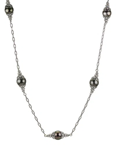 Pearls Imperial Silver 10.5-11mm Pearl Necklace In Metallic