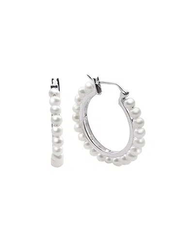 Pearls Imperial Silver 3.5-4mm Pearl Earrings In Metallic
