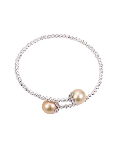 Pearls Imperial Silver 9-10mm South Sea Pearl Bracelet In Gray