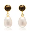 Pearls Of The Orient Online Women's Brown / White Clara Smokey Quartz & Cultured Freshwater Pearl Drop Earrings