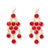 Pearls Of The Orient Online Women's Clara Cultured Freshwater Pearl Earrings & Ruby Chandelier Earrings In Red