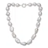 Pearls Of The Orient Online Women's Decus Large Grey Cultured Freshwater Baroque Pearl Necklace In Gray