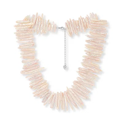 Pearls Of The Orient Online Women's Decus Pink Stick Cultured Freshwater Pearl Necklace- Pink