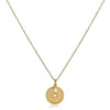 Pearls Of The Orient Online Women's Gold / White Credo Disk Pendant With Cultured Freshwater Pearls Drop In Multi