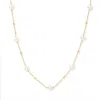 Pearls Of The Orient Online Women's Gold / White Credo Fine Chain Necklace With Cultured Freshwater Pearls & Gold Beads
