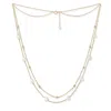 Pearls Of The Orient Online Women's Gold / White Credo Fine Double Chain Necklace With Cultured Freshwater Pearls