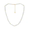 Pearls Of The Orient Online Women's Gold / White Decus White 'stick' Cultured Freshwater Pearl Necklace With Gold Plate Beads In Multi