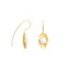 Pearls Of The Orient Online Women's Gold / White Vita Cultured Freshwater Pearl Pea Pod Drop Earrings In Gold In Multi