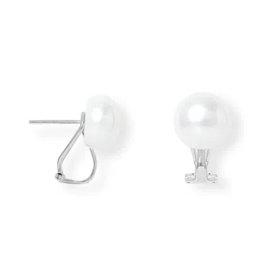 Pearls Of The Orient Online Women's Gratia Cultured Freshwater Pearl Stud Earrings Set In 14kt White Gold
