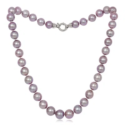 Pearls Of The Orient Online Women's Gratia Mauve Pink Almost Round Large Edison Cultured Freshwater Pearl Necklace