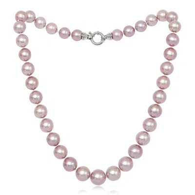 Pearls Of The Orient Online Women's Gratia Pink Almost Round Large Edison Cultured Freshwater Pearl Necklace