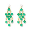 Pearls Of The Orient Online Women's Green Clara Cultured Freshwater Pearl Earrings & Emerald Chandelier Earrings In Green