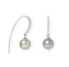 Pearls Of The Orient Online Women's Green Margarita Tahitian Cultured Pearl Drop Earrings On Long Pave Hooks In Green