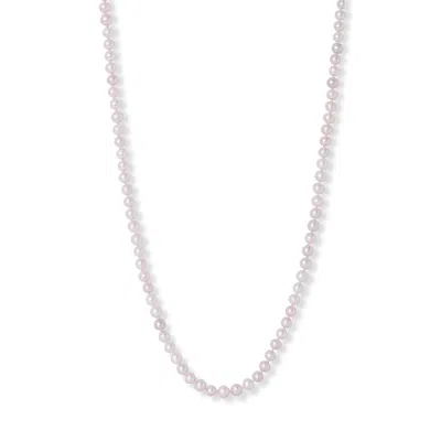Pearls Of The Orient Online Women's Pink / Purple Gratia Almost Round Pink Cultured Freshwater Pearl Necklace Loop Necklace In Multi