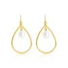 Pearls Of The Orient Online Women's White / Gold Credo Brushed Gold Vermeil & Pearls Drop Earrings In Multi