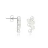 Pearls Of The Orient Online Women's White Gratia Cultured Freshwater Pearl Wave Stud Earrings In White