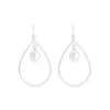 Pearls Of The Orient Online Women's White / Silver Credo Brushed Sterling Silver & Pearls Drop Earrings In Multi