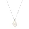 Pearls Of The Orient Online Women's White / Silver Decus Large Keishi Pearl Pendant On Fine Sterling Silver Chain In Multi