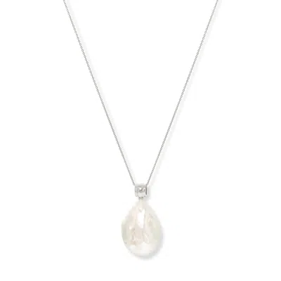 Pearls Of The Orient Online Women's White / Silver Decus Large Keishi Pearl Pendant On Fine Sterling Silver Chain In Multi