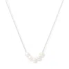 Pearls Of The Orient Online Women's White / Silver Gratia Sterling Silver Chain With White Cultured Freshwater Pearls In Multi