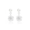 Pearls Of The Orient Online Women's White / Silver Vita Silver Cherry Blossom & Cultured Freshwater Pearl Drop Earrings