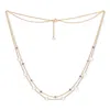 Pearls Of The Orient Online Women's Yellow / Gold Credo Fine Double Chain Necklace With Cultured Freshwater Pearls & Amethyst In Gold