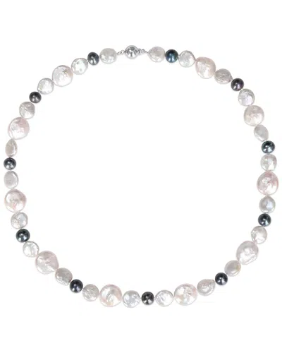 Pearls Silver 7-14mm Pearl Coin Necklace