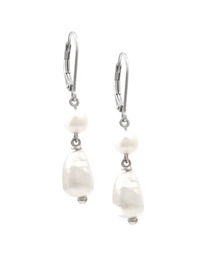 Pearls Silver 9-10mm Pearl Earrings In No Color
