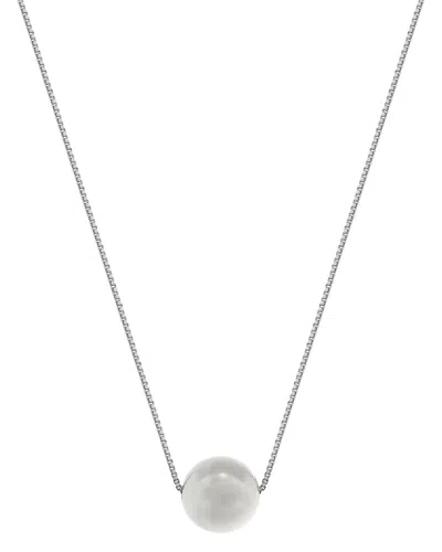 PEARLS SILVER LAB-GROWN DIAMOND & PEARL PENDANT