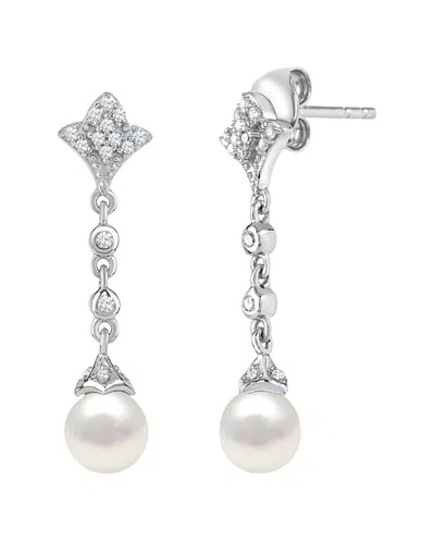 Pearls Silver Pearl & 6mm Pearl Drop Earrings